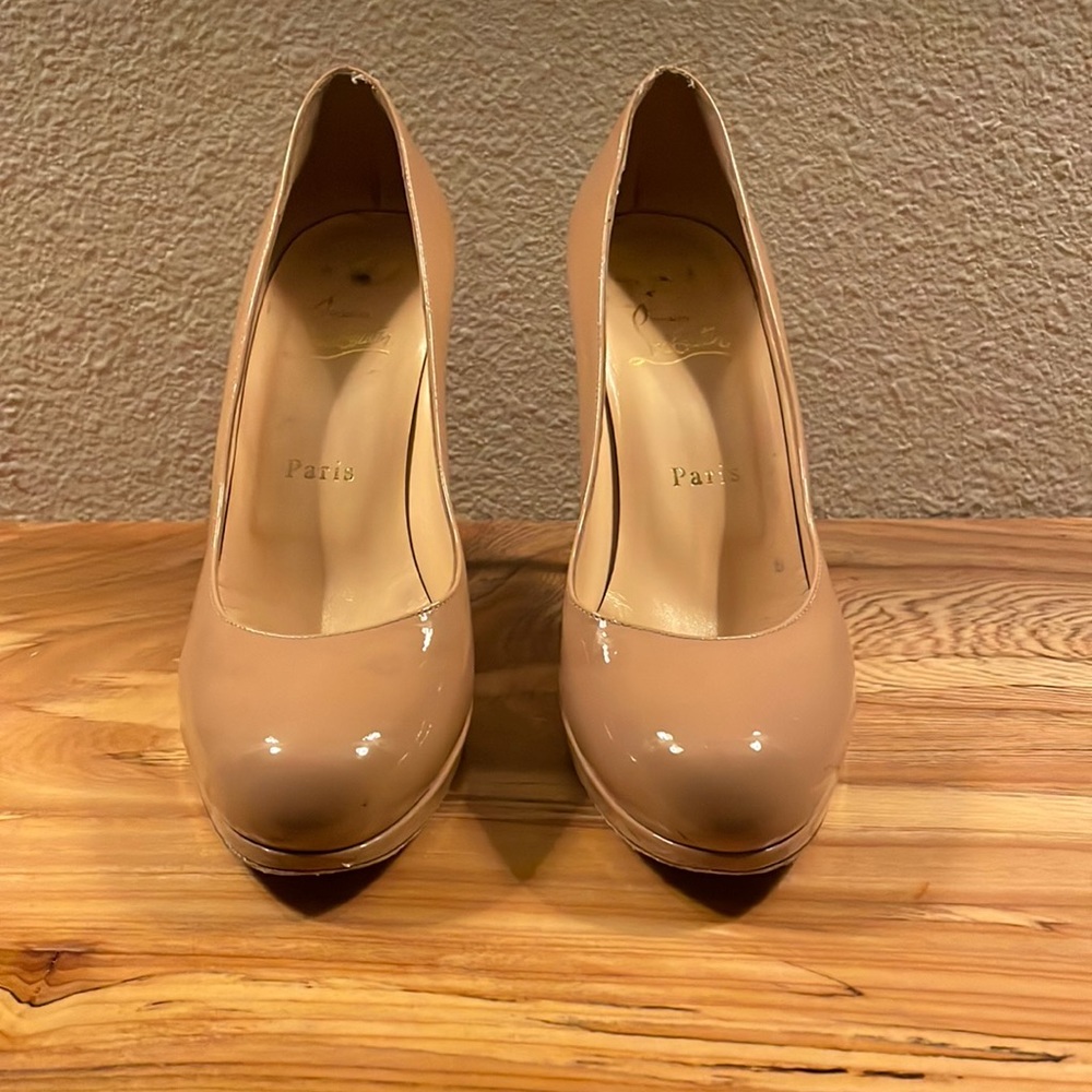 Simple Pump 120 Patent Calf Christian Louboutin Nude 37.5 EU